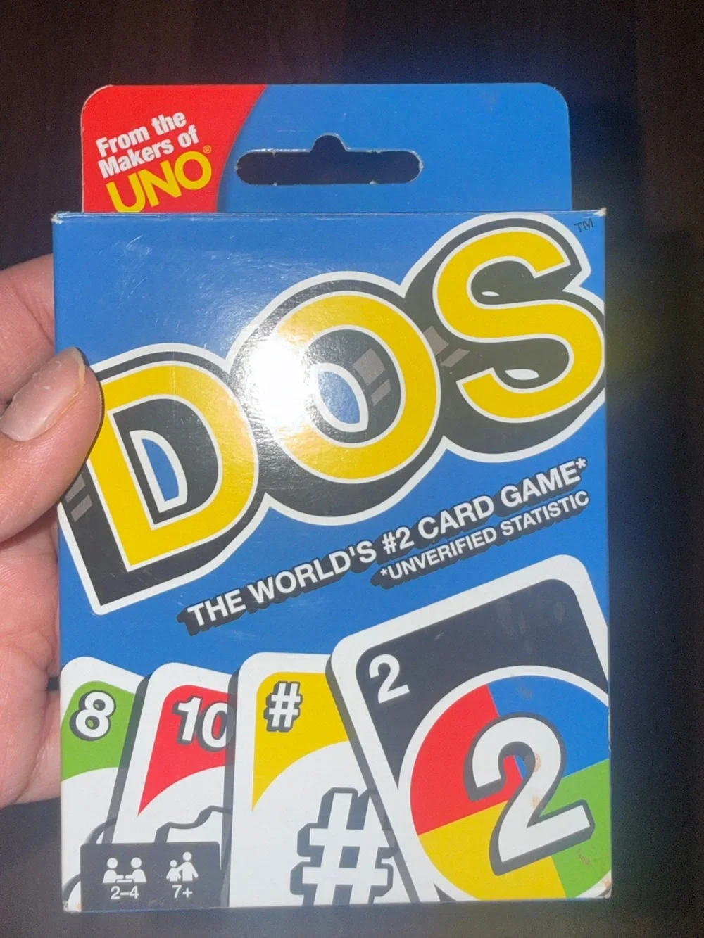 Mattel DOS Card Game - Blue & Yellow Box with Multicolor Cards